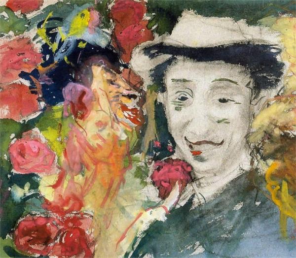 Sketch For Self-portrait With An Apple by Wojciech Weiss