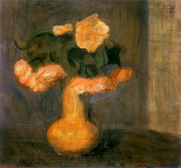 Yellow Roses by Wojciech Weiss Oil Painting Reproductions
