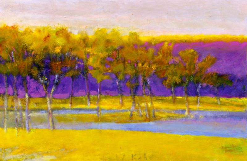 Wolf Kahn Along A Waterway, 1994