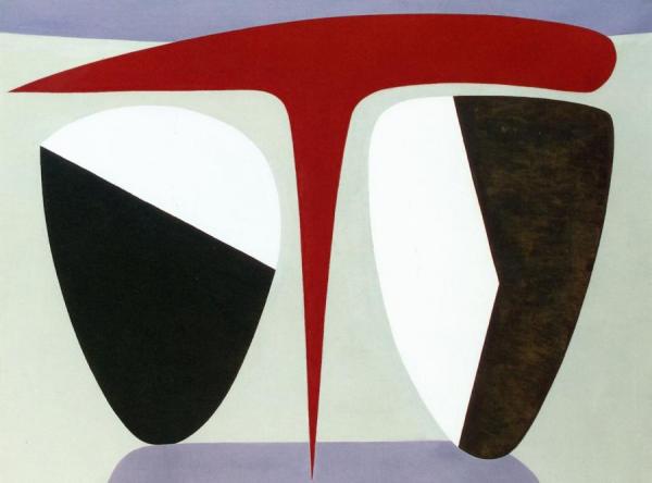 Two Heads Iii by Wolfgang Paalen