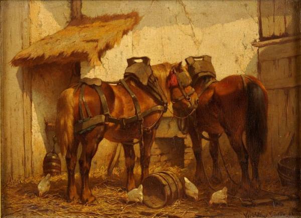 Wouterus Verschuur Two Horses