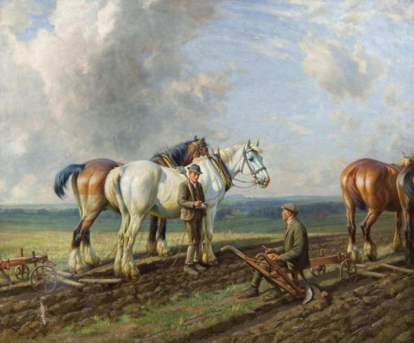 A Well Earned Rest by Wright Barker Oil Painting Reproductions