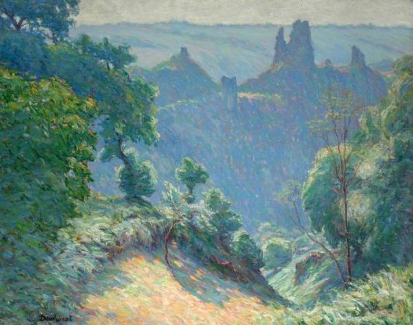 An Ancient Stronghold In France by Wynford Dewhurst Oil Painting Reproductions