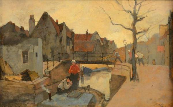Houses On A Canal by Ype Wenning