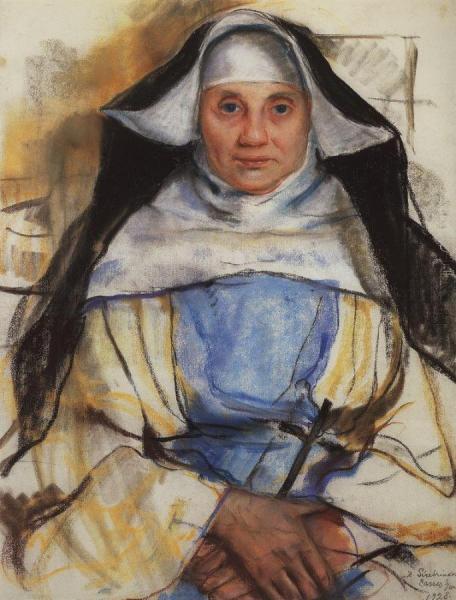 A Nun Of Cassis by Zinaida Evgenievna Serebriakova