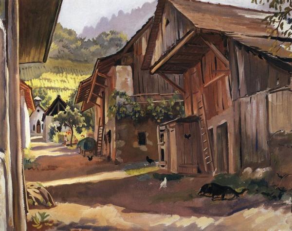 Alps. Village In The Savoie by Zinaida Evgenievna Serebriakova