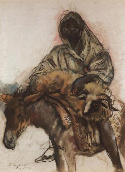 Arab On A Donkey by Zinaida Evgenievna Serebriakova