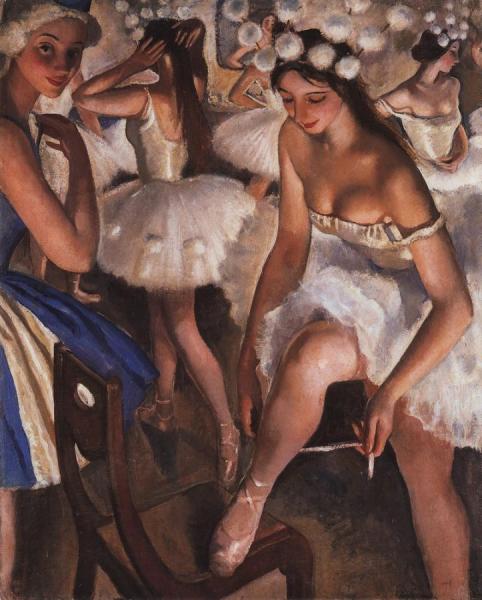 Zinaida Evgenievna Serebriakova Ballerinas In The Dressing Room