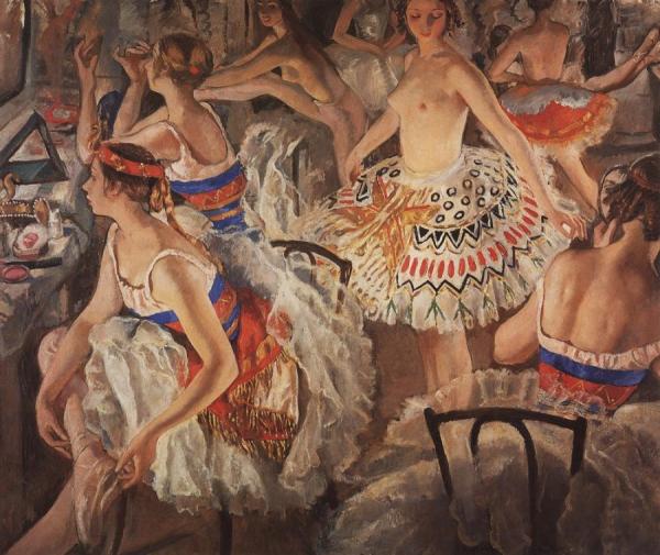 Ballet Dressing Room by Zinaida Evgenievna Serebriakova
