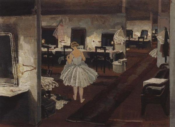 Ballet Dressing Room by Zinaida Evgenievna Serebriakova