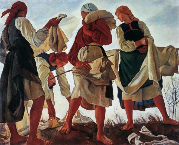Bleaching Cloth by Zinaida Evgenievna Serebriakova