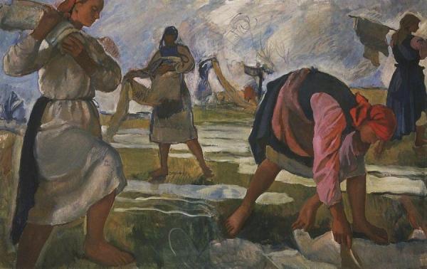 Bleaching Cloth by Zinaida Evgenievna Serebriakova