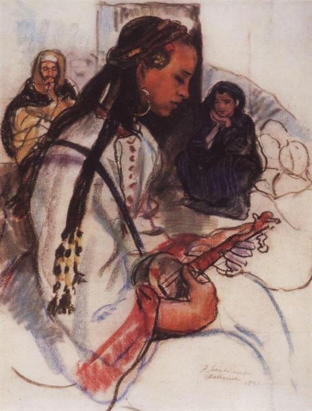 Boy Musician by Zinaida Evgenievna Serebriakova