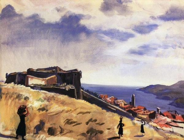 Collioure. View Of A Fortress by Zinaida Evgenievna Serebriakova Oil Painting Reproductions