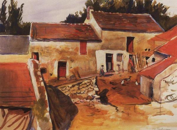 Fresnel. A Peasant Farm by Zinaida Evgenievna Serebriakova