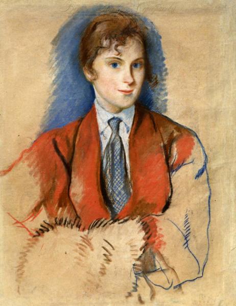 Girl With Tie by Zinaida Evgenievna Serebriakova Oil Painting Reproductions