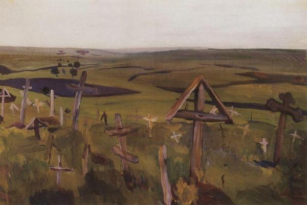 Graveyard by Zinaida Evgenievna Serebriakova