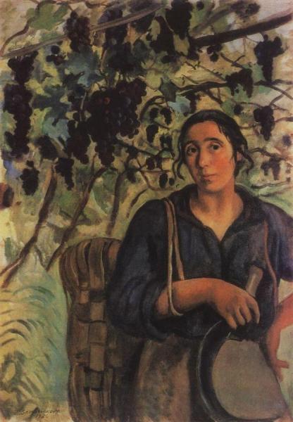 Italian Peasant Woman In A Vineyard by Zinaida Evgenievna Serebriakova