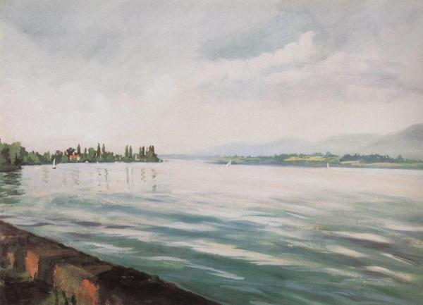 Lake Geneva by Zinaida Evgenievna Serebriakova Oil Painting Reproductions