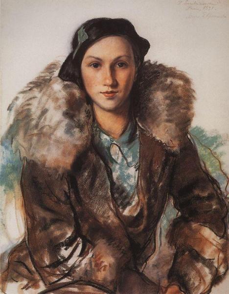 Maria Butakova Nee Evreinova by Zinaida Evgenievna Serebriakova