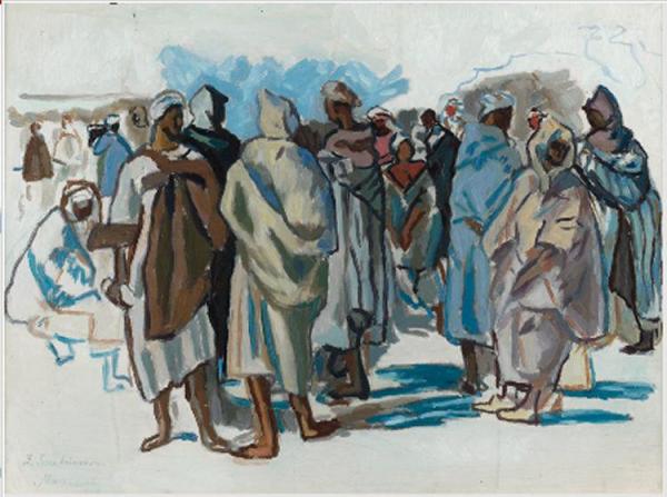Market In Marrakesh by Zinaida Evgenievna Serebriakova