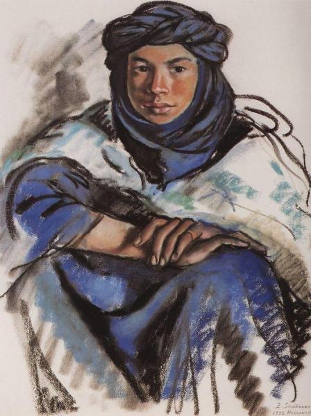 Moroccan In Blue by Zinaida Evgenievna Serebriakova