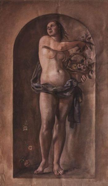 Nymph Flora by Zinaida Evgenievna Serebriakova Oil Painting Reproductions