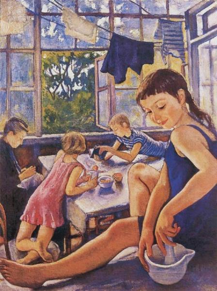 On The Terrace In Kharkov by Zinaida Evgenievna Serebriakova