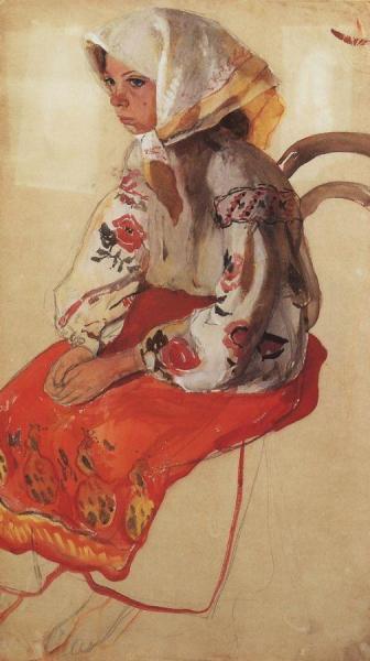 Peasant Girl by Zinaida Evgenievna Serebriakova Oil Painting Reproductions