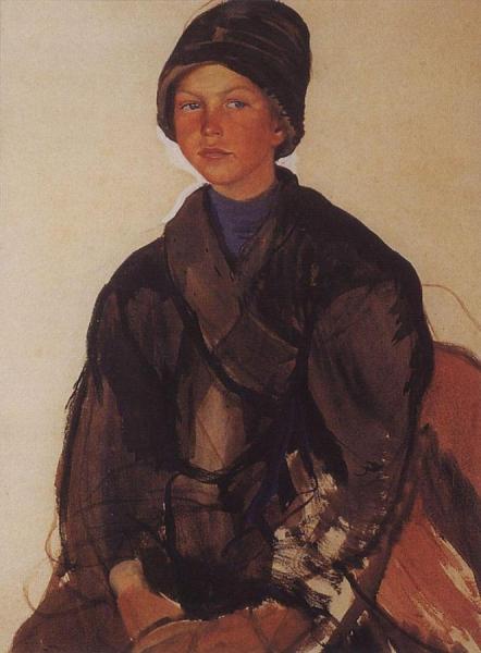 Portrait Of A Boy by Zinaida Evgenievna Serebriakova