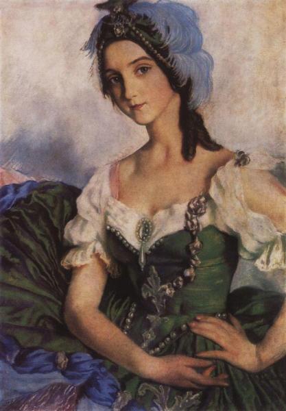 Portrait Of A. D. Danilova by Zinaida Evgenievna Serebriakova Oil Painting Reproductions