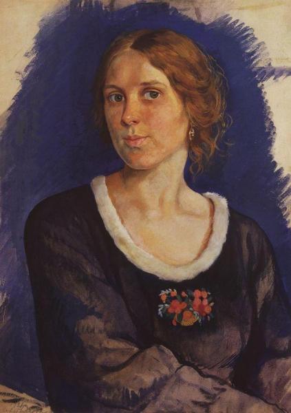 Portrait Of A.i. Kunina by Zinaida Evgenievna Serebriakova