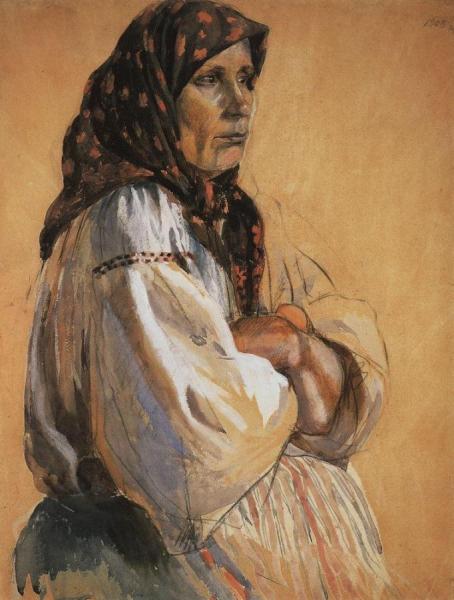 Portrait Of A Nurse by Zinaida Evgenievna Serebriakova