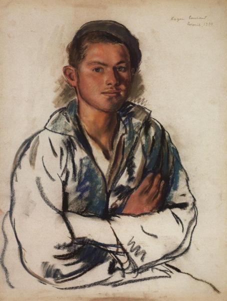 Portrait Of A Young Fisherman by Zinaida Evgenievna Serebriakova