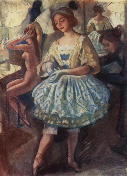 Portrait Of Ballerina E.a. Svekis by Zinaida Evgenievna Serebriakova