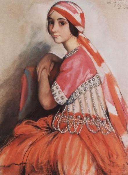 Portrait Of Ballerina L.a. Ivanova by Zinaida Evgenievna Serebriakova