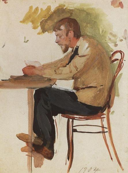 Portrait Of Boris Serebriakov by Zinaida Evgenievna Serebriakova
