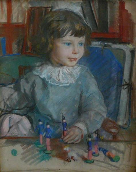 Portrait Of Cherkesoff's Son by Zinaida Evgenievna Serebriakova