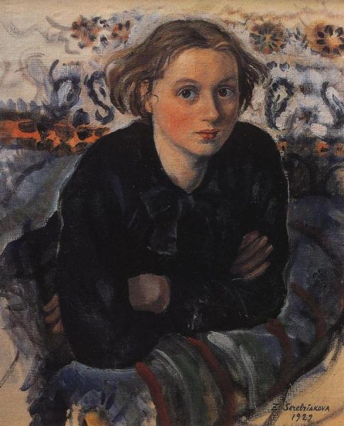 Portrait Of Daughter Katya by Zinaida Evgenievna Serebriakova