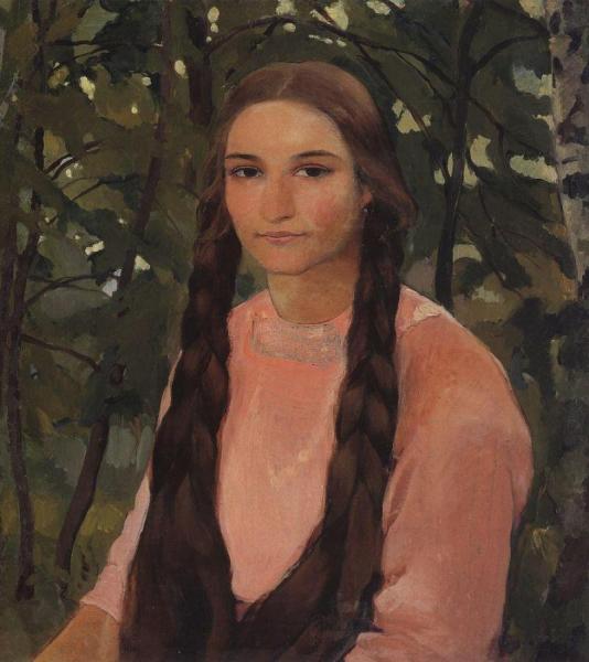 Portrait Of E.m. Edwards by Zinaida Evgenievna Serebriakova