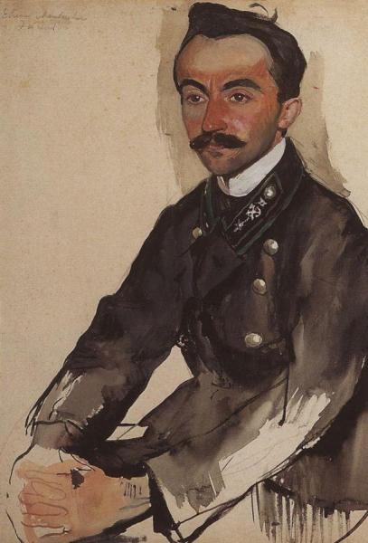 Portrait Of E.m. Eigel by Zinaida Evgenievna Serebriakova