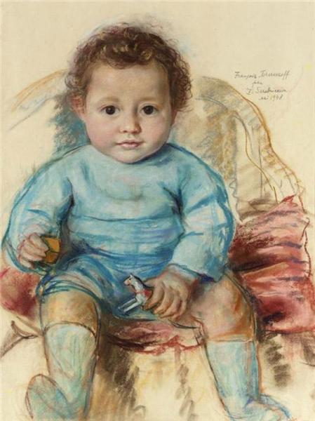 Portrait Of Francois Cherkesoff by Zinaida Evgenievna Serebriakova