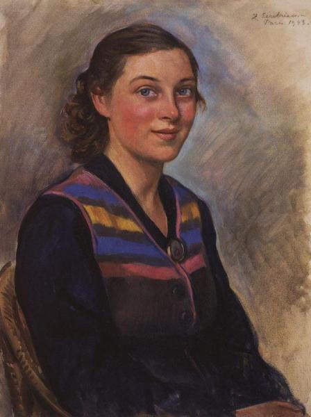Portrait Of Irina Zakolodkina by Zinaida Evgenievna Serebriakova