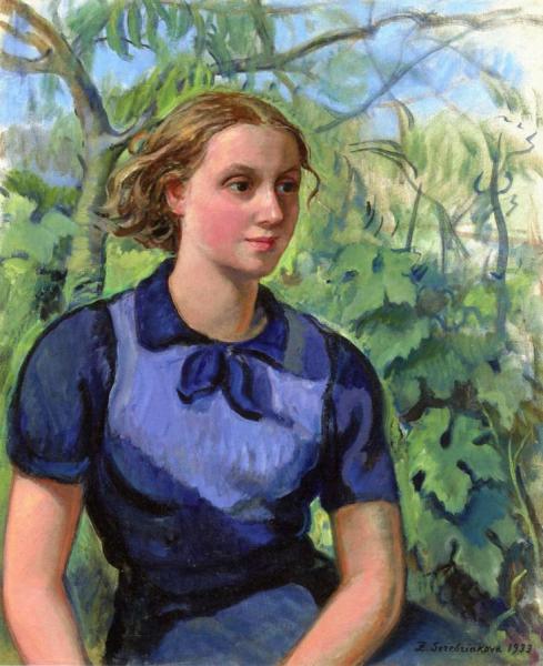Portrait Of Katya by Zinaida Evgenievna Serebriakova
