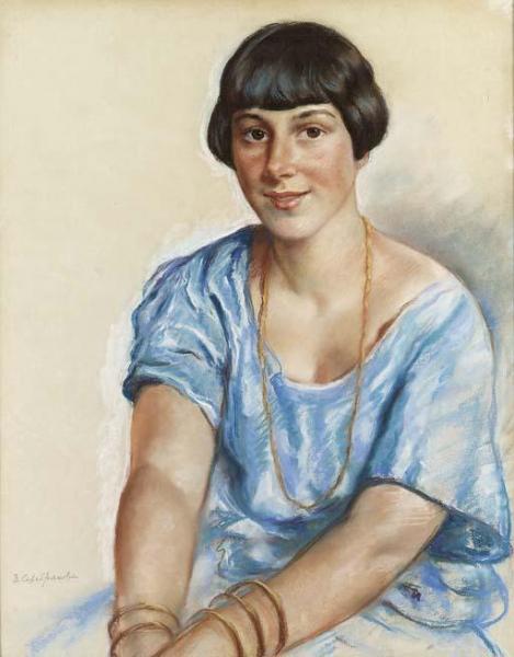 Portrait Of Madame V. by Zinaida Evgenievna Serebriakova