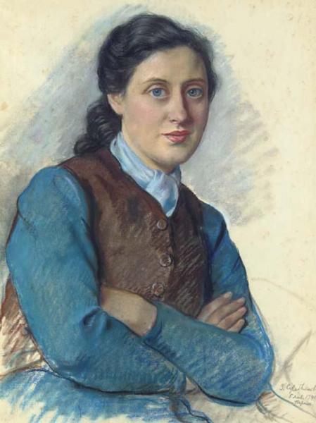 Portrait Of Mrs Beilitz by Zinaida Evgenievna Serebriakova