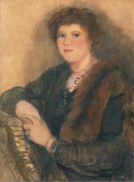Portrait Of Nadezhda Kroshkina by Zinaida Evgenievna Serebriakova