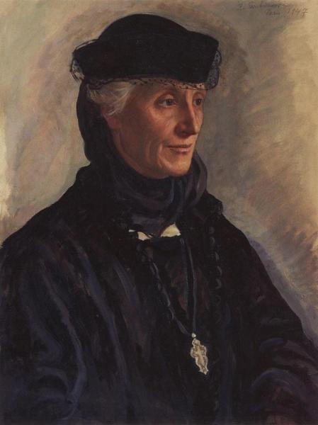 Portrait Of S.m. Lukomskaya by Zinaida Evgenievna Serebriakova Oil Painting Reproductions