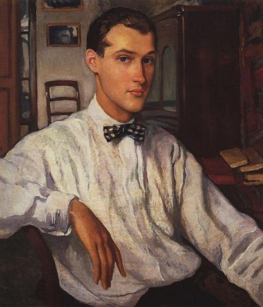 Portrait Of S. R. Ernst by Zinaida Evgenievna Serebriakova Oil Painting Reproductions