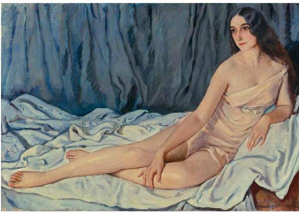 Portrait Of Vera Fokine by Zinaida Evgenievna Serebriakova Oil Painting Reproductions